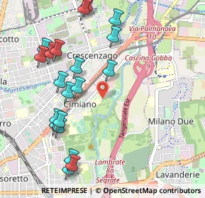 Mappa Via Andrea Bregno, 20132 Milano MI, Italia (1.1475)