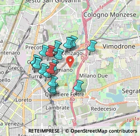 Mappa Via Andrea Bregno, 20132 Milano MI, Italia (1.4355)