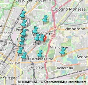 Mappa Via Andrea Bregno, 20132 Milano MI, Italia (1.82857)