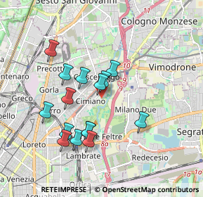 Mappa Via Andrea Bregno, 20132 Milano MI, Italia (1.66067)