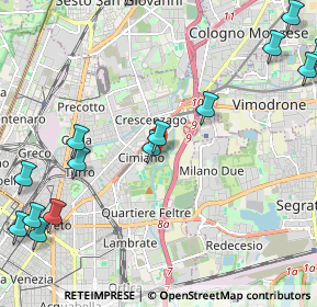 Mappa Via Andrea Bregno, 20132 Milano MI, Italia (2.95267)