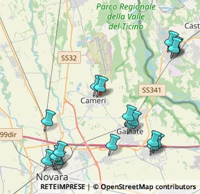 Mappa Via Birago Dalmazio, 28062 Cameri NO, Italia (5.10421)