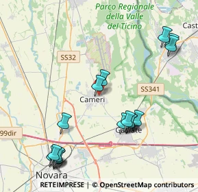 Mappa Via Birago Dalmazio, 28062 Cameri NO, Italia (4.75278)