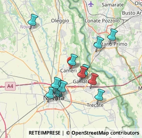 Mappa Via Birago Dalmazio, 28062 Cameri NO, Italia (6.77357)