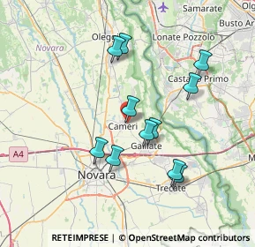 Mappa Via Birago Dalmazio, 28062 Cameri NO, Italia (6.60182)