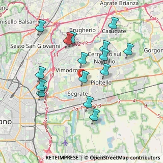 Mappa Via Bruno Buozzi, 20054 Segrate MI, Italia (3.86333)