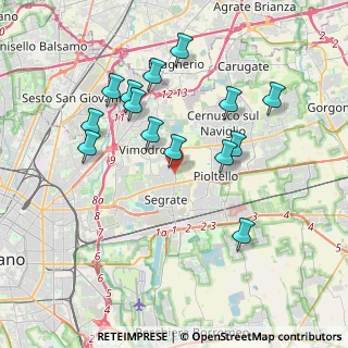 Mappa Via Giuseppe Fanin, 20090 Segrate MI, Italia (3.65929)