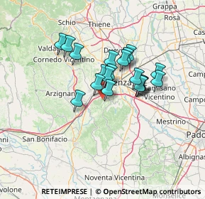Mappa Via Monte Cimone, 36077 Altavilla Vicentina VI, Italia (9.8825)