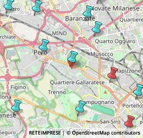 Mappa Via Busto Arsizio, 20151 Milano MI, Italia (3.07538)