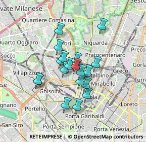 Mappa Via Luigi Manzotti, 20158 Milano MI, Italia (1.25842)