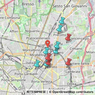 Mappa Piazza Greco, 20125 Milano MI, Italia (1.65091)
