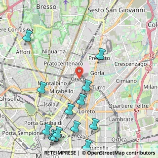 Mappa Piazza Greco, 20125 Milano MI, Italia (2.89077)