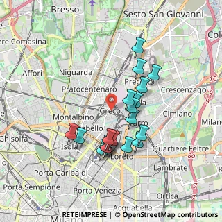 Mappa Piazza Greco, 20125 Milano MI, Italia (1.585)