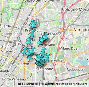 Mappa Via Padre Placido Riccardi, 20132 Milano MI, Italia (1.5225)