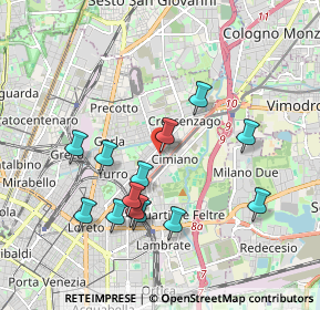 Mappa Via Padre Placido Riccardi, 20132 Milano MI, Italia (1.81692)