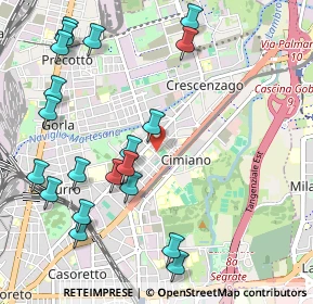 Mappa Via Padre Placido Riccardi, 20132 Milano MI, Italia (1.252)