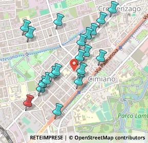 Mappa Via Padre Placido Riccardi, 20132 Milano MI, Italia (0.4685)