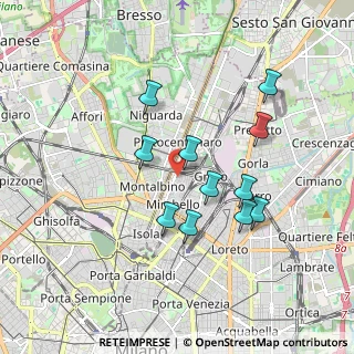 Mappa Via Oreste Cipriani, 20125 Milano MI, Italia (1.60909)