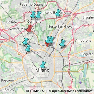 Mappa Via Oreste Cipriani, 20125 Milano MI, Italia (3.52545)
