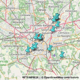Mappa Via Oreste Cipriani, 20125 Milano MI, Italia (6.86786)