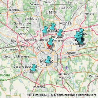 Mappa Via Oreste Cipriani, 20125 Milano MI, Italia (8.9245)