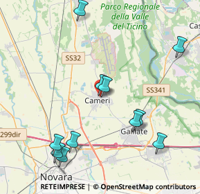 Mappa Via Padre Reginaldo Giuliani, 28062 Cameri NO, Italia (4.54545)