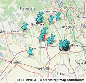 Mappa Via per Carpignano Sesia, 28064 Landiona NO, Italia (12.9825)