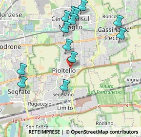 Mappa Via Nazario Sauro, 20096 Pioltello MI, Italia (2.22385)