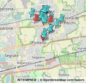 Mappa Via Nazario Sauro, 20096 Pioltello MI, Italia (1.7075)