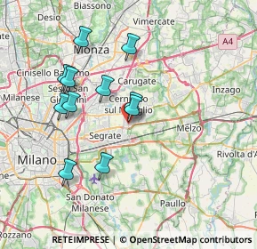 Mappa Via Cesare Battisti, 20096 Pioltello MI, Italia (6.78909)