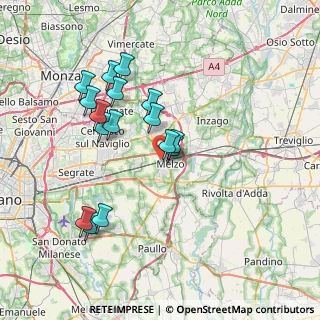 Mappa Cascina San Carlo, 20066 Melzo MI, Italia (6.90875)