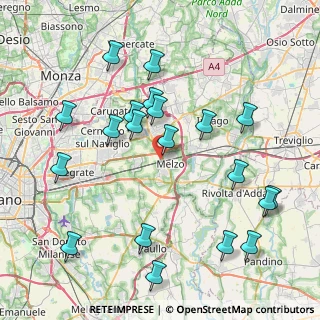Mappa Cascina San Carlo, 20066 Melzo MI, Italia (8.964)
