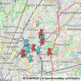 Mappa Via Paruta Paolo, 20127 Milano MI, Italia (1.61909)