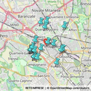 Mappa Via Giuseppe Montanelli, 20156 Milano MI, Italia (1.54105)