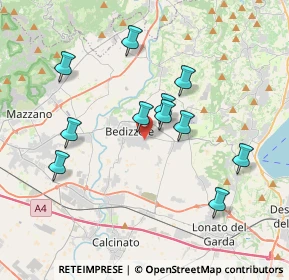 Mappa Via Fantoni, 25081 Bedizzole BS, Italia (3.44182)