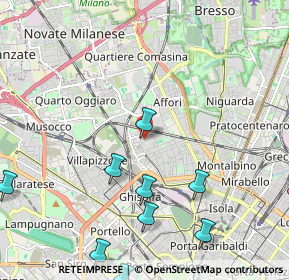 Mappa Via Schiaffino, 20158 Milano MI, Italia (3.08917)