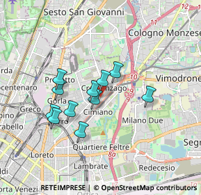 Mappa Via Rovigo, 20132 Milano MI, Italia (1.39636)