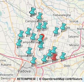 Mappa Via Maiset, 35011 Campodarsego PD, Italia (6.9345)