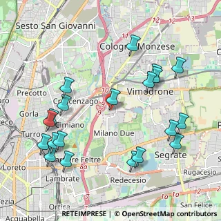 Mappa Via Olgettina, 20100 Milano MI, Italia (2.3805)