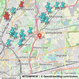 Mappa Via Olgettina, 20100 Milano MI, Italia (2.8955)
