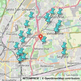 Mappa Ospedale San Raffaele, 20132 Milano MI, Italia (2.336)