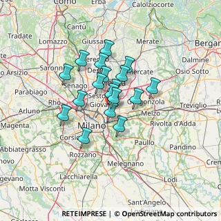Mappa Via Olgettina, 20100 Milano MI, Italia (9.52167)