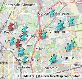Mappa IRCCS Ospedale San Raffaele, 20132 Milano MI, Italia (2.3705)