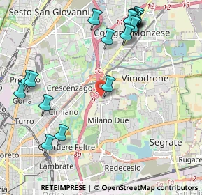 Mappa IRCCS Ospedale San Raffaele, 20132 Milano MI, Italia (2.5245)