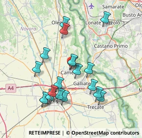 Mappa Via Ugo Foscolo, 28062 Cameri NO, Italia (7.09789)