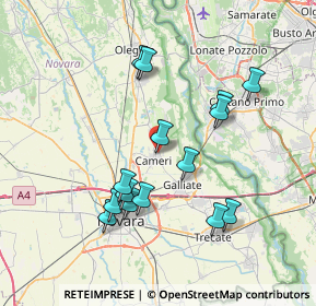 Mappa Via Ugo Foscolo, 28062 Cameri NO, Italia (7.08133)