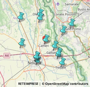 Mappa Via Ugo Foscolo, 28062 Cameri NO, Italia (7.33571)