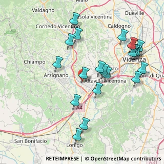 Mappa Via Roma, 36075 Montecchio Maggiore VI, Italia (8.619)