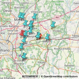 Mappa Via Privata Molina, 20060 Vignate MI, Italia (7.39118)