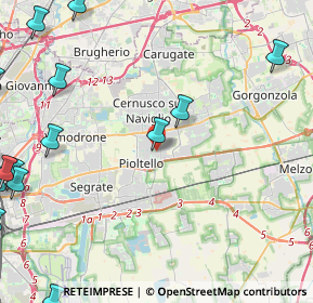 Mappa Via Richard Wagner, 20096 Pioltello MI, Italia (7.562)